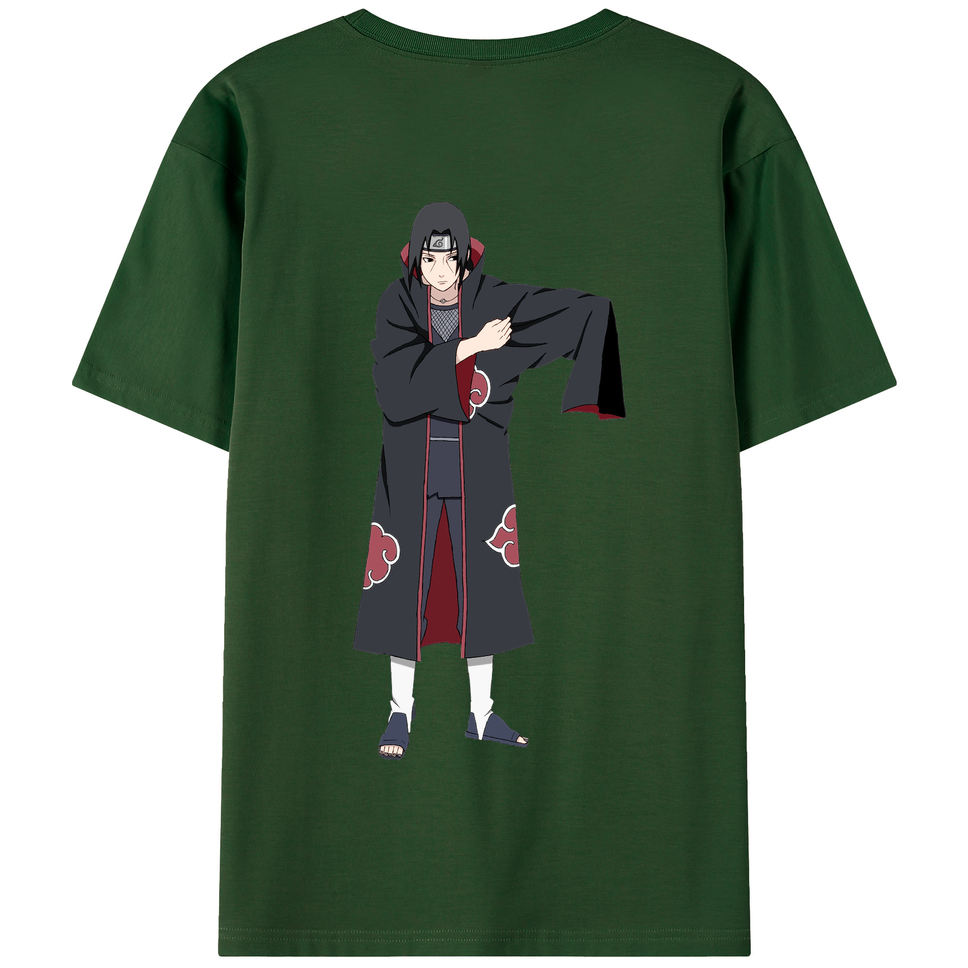 （画像用） NARUTO -ナルト- うちは イタチ Uchiha Itachi 綿100％半袖Tシャツ（背面プリント）